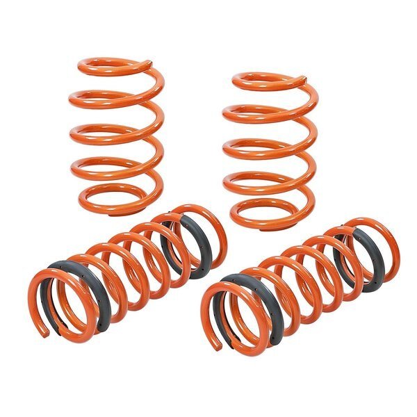 .7 Inch Front/ 1.1 Inch Rear Drop, Orange, Without Shock Absorbers, Set of 4 Coil Springs, Afe, Mfr#: 410-302001-N